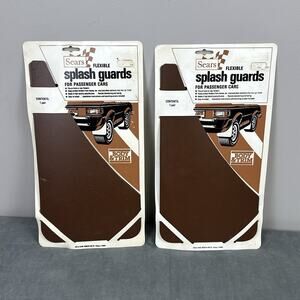 Vintage Sears Flexible Splash Guards Brown Car Set Of 2 4 Pieces Mud Flaps